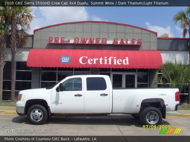 2008 GMC Sierra 3500HD Crew Cab 4x4 Dually in Summit White