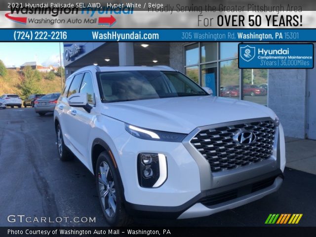 2021 Hyundai Palisade SEL AWD in Hyper White