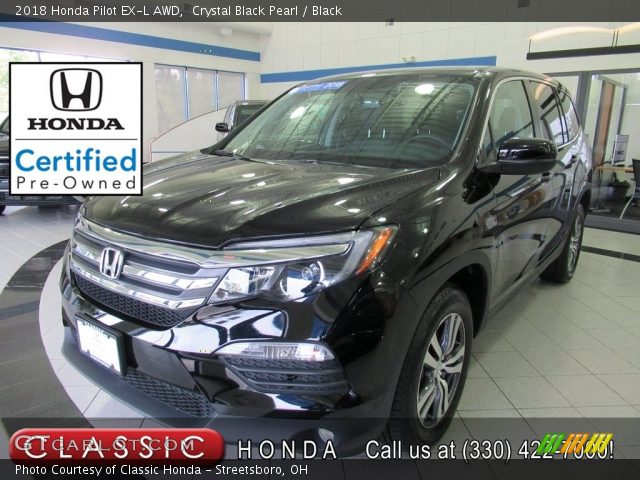 2018 Honda Pilot EX-L AWD in Crystal Black Pearl