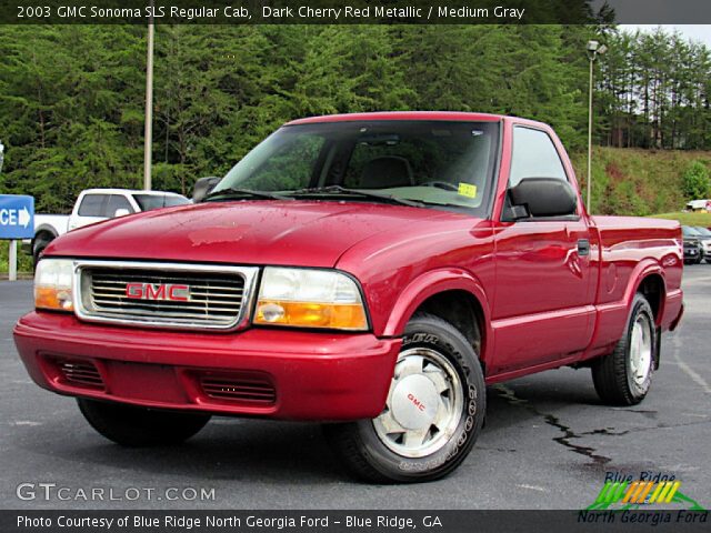 2003 GMC Sonoma SLS Regular Cab in Dark Cherry Red Metallic