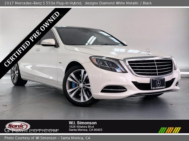 2017 Mercedes-Benz S 550e Plug-In Hybrid in designo Diamond White Metallic