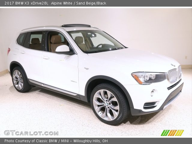 2017 BMW X3 xDrive28i in Alpine White