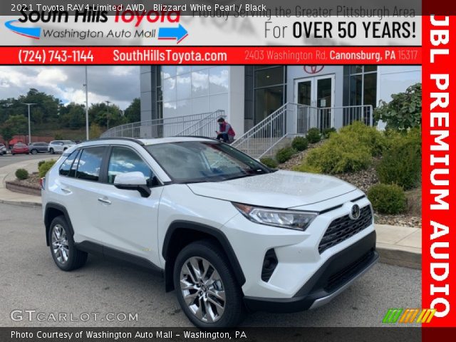 2021 Toyota RAV4 Limited AWD in Blizzard White Pearl