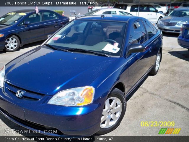 2003 Honda Civic LX Coupe in Eternal Blue Pearl