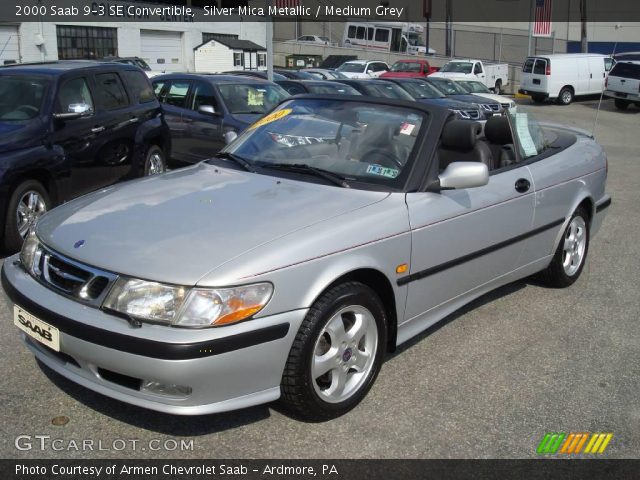 2000 Saab 9-3 SE Convertible in Silver Mica Metallic