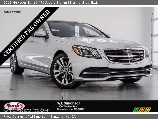2018 Mercedes-Benz S 450 Sedan in Iridium Silver Metallic