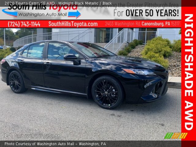 2020 Toyota Camry SE AWD in Midnight Black Metallic
