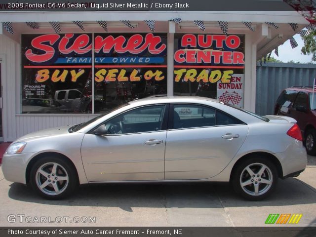2008 Pontiac G6 V6 Sedan in Liquid Silver Metallic