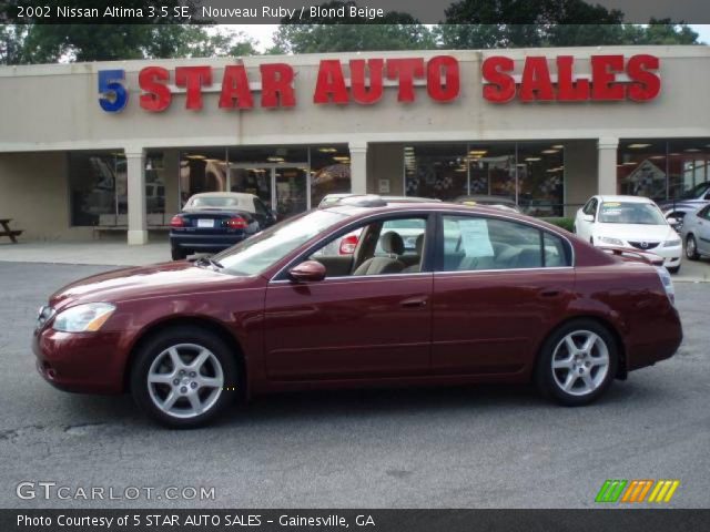 2002 Nissan Altima 3.5 SE in Nouveau Ruby