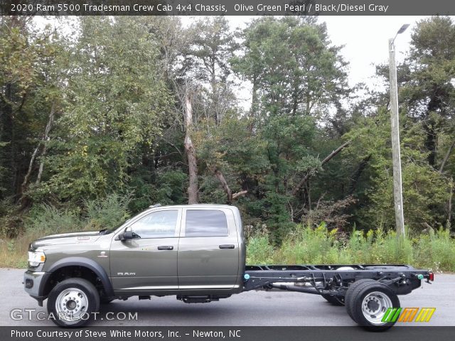 2020 Ram 5500 Tradesman Crew Cab 4x4 Chassis in Olive Green Pearl
