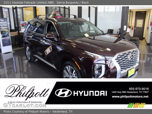 2021 Hyundai Palisade Limited AWD in Sierra Burgundy