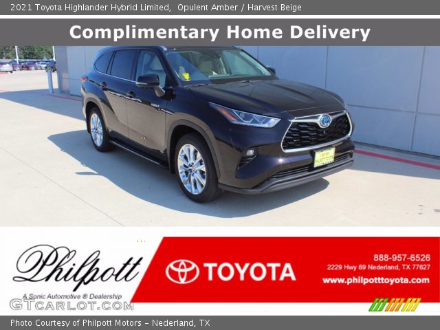 2021 Toyota Highlander Hybrid Limited in Opulent Amber