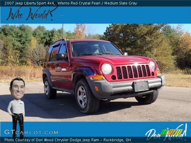 2007 Jeep Liberty Sport 4x4 in Inferno Red Crystal Pearl