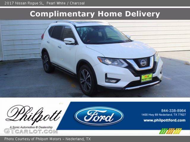 2017 Nissan Rogue SL in Pearl White