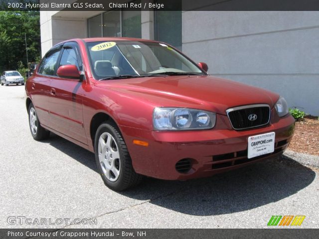 2002 Hyundai Elantra GLS Sedan in Chianti Red