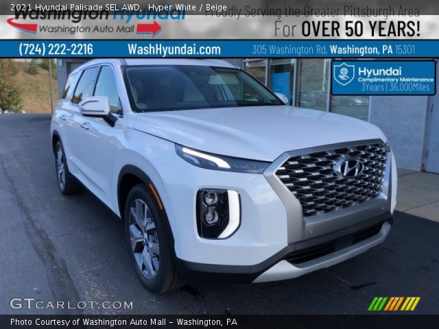 2021 Hyundai Palisade SEL AWD in Hyper White