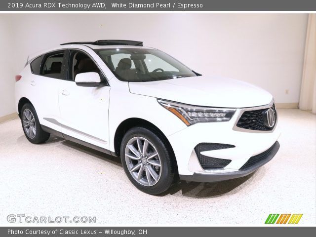 2019 Acura RDX Technology AWD in White Diamond Pearl