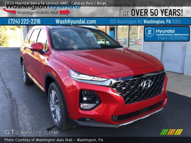 2020 Hyundai Santa Fe Limited AWD in Calypso Red