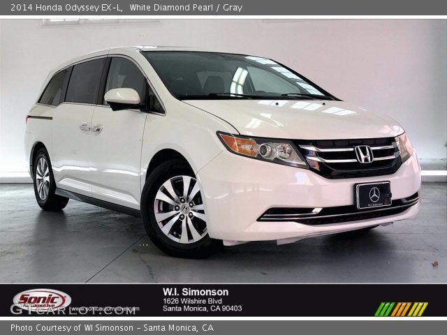 2014 Honda Odyssey EX-L in White Diamond Pearl