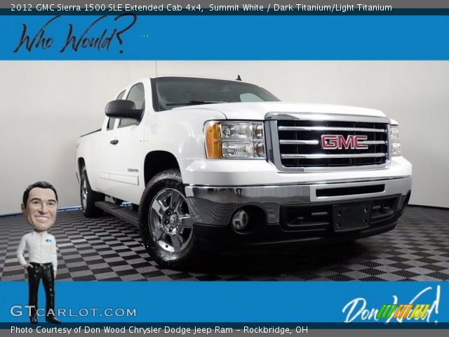 2012 GMC Sierra 1500 SLE Extended Cab 4x4 in Summit White
