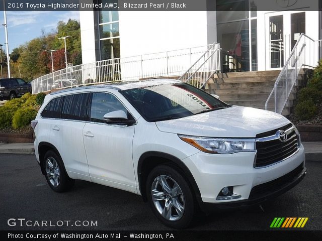 2016 Toyota Highlander Limited AWD in Blizzard Pearl