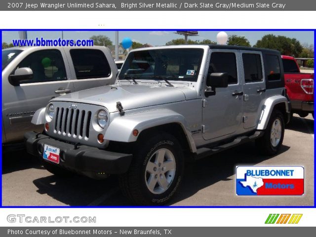 2007 Jeep Wrangler Unlimited Sahara in Bright Silver Metallic