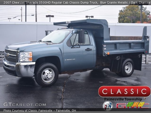 2007 Chevrolet Silverado 3500HD Regular Cab Chassis Dump Truck in Blue Granite Metallic