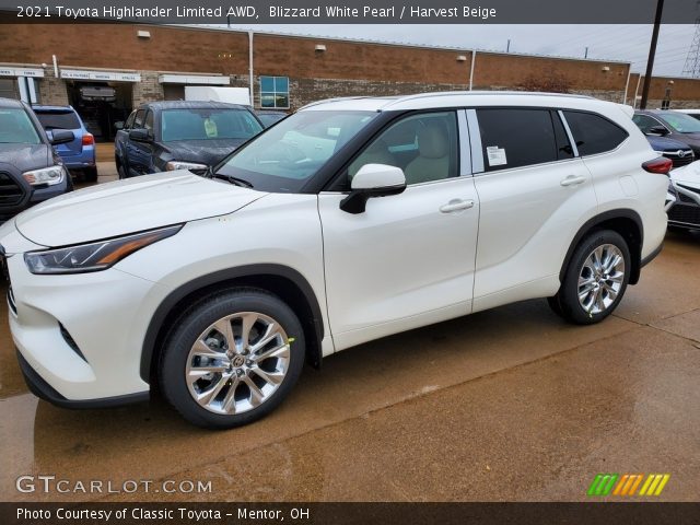 2021 Toyota Highlander Limited AWD in Blizzard White Pearl