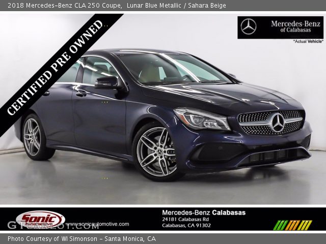 2018 Mercedes-Benz CLA 250 Coupe in Lunar Blue Metallic