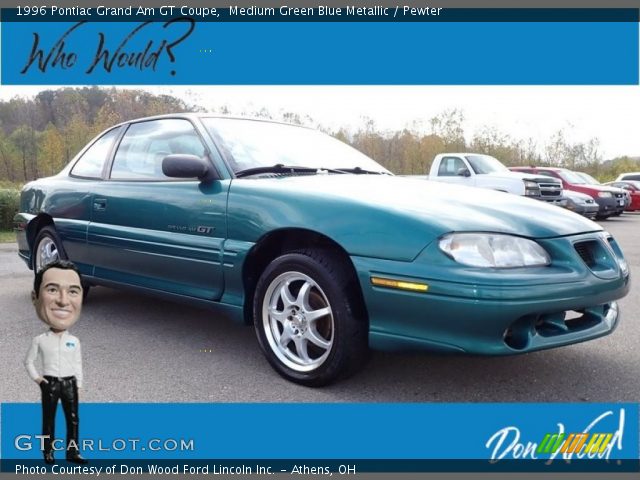 1996 Pontiac Grand Am GT Coupe in Medium Green Blue Metallic