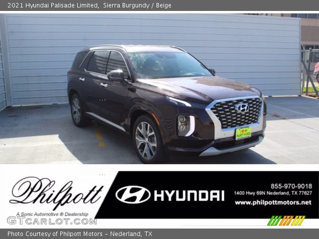 2021 Hyundai Palisade Limited in Sierra Burgundy