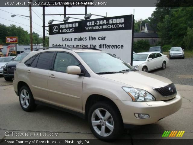 2007 Lexus RX 350 AWD in Savannah Beige Metallic