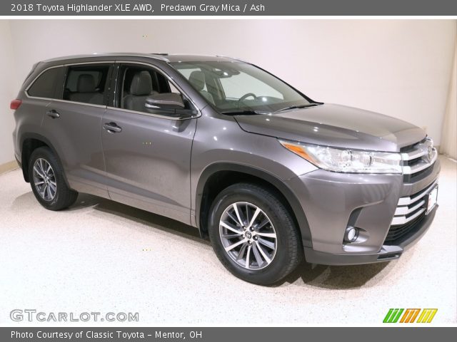 2018 Toyota Highlander XLE AWD in Predawn Gray Mica