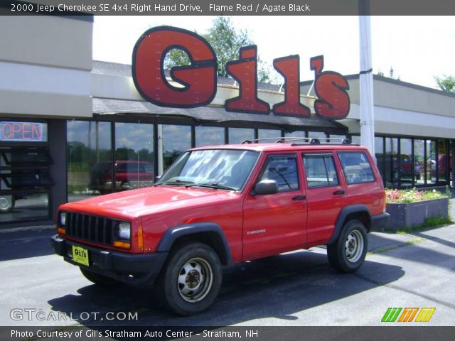 2000 Jeep Cherokee SE 4x4 Right Hand Drive in Flame Red