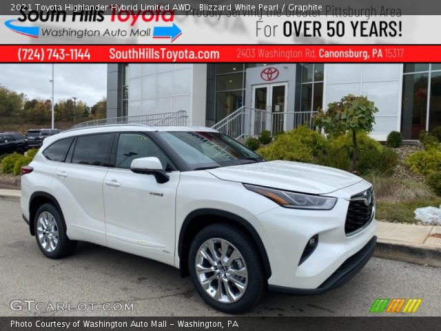 2021 Toyota Highlander Hybrid Limited AWD in Blizzard White Pearl