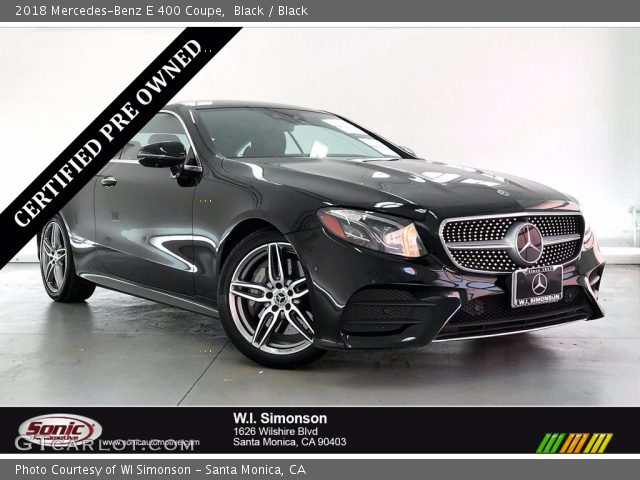 2018 Mercedes-Benz E 400 Coupe in Black