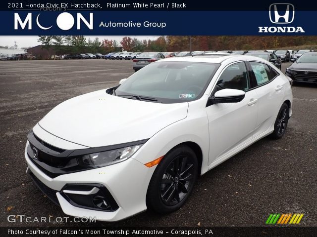2021 Honda Civic EX Hatchback in Platinum White Pearl