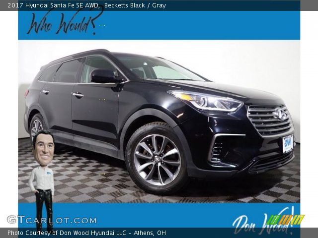 2017 Hyundai Santa Fe SE AWD in Becketts Black