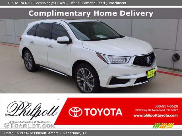 2017 Acura MDX Technology SH-AWD in White Diamond Pearl