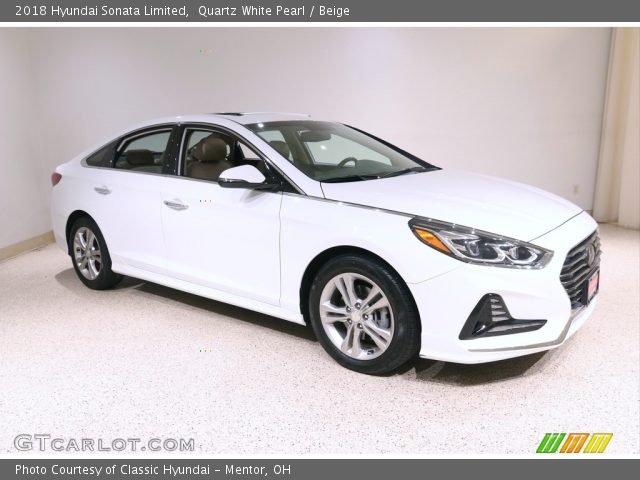 2018 Hyundai Sonata Limited in Quartz White Pearl