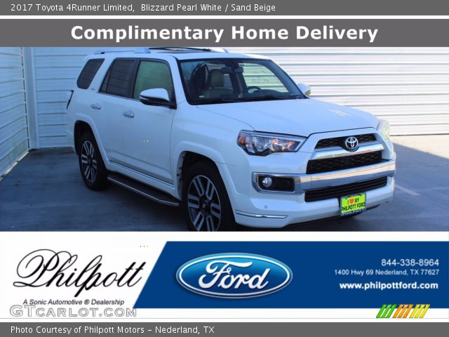 2017 Toyota 4Runner Limited in Blizzard Pearl White