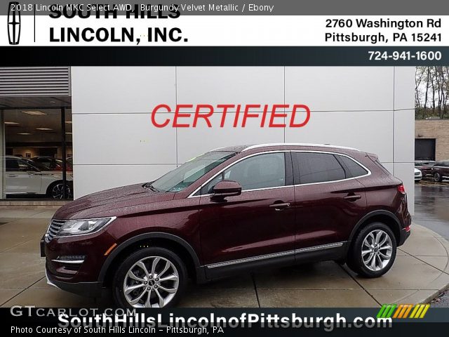 2018 Lincoln MKC Select AWD in Burgundy Velvet Metallic