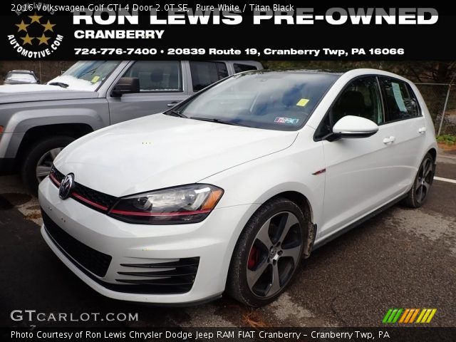 2016 Volkswagen Golf GTI 4 Door 2.0T SE in Pure White