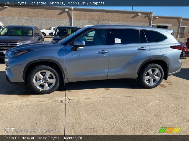 2021 Toyota Highlander Hybrid LE in Moon Dust
