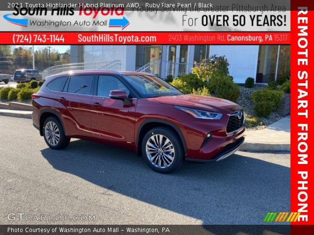 2021 Toyota Highlander Hybrid Platinum AWD in Ruby Flare Pearl