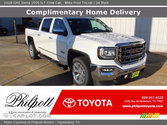 2018 GMC Sierra 1500 SLT Crew Cab in White Frost Tricoat