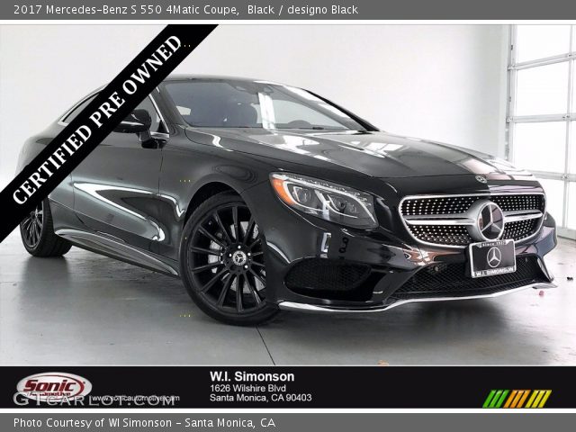 2017 Mercedes-Benz S 550 4Matic Coupe in Black