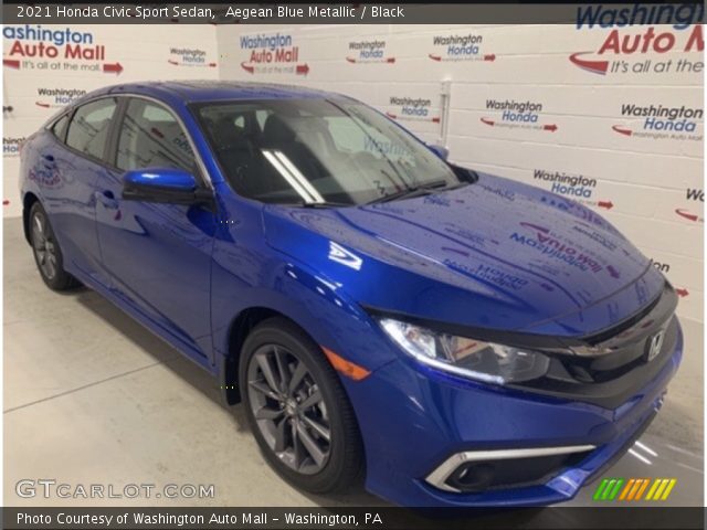 2021 Honda Civic Sport Sedan in Aegean Blue Metallic