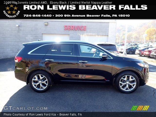 2016 Kia Sorento Limited AWD in Ebony Black