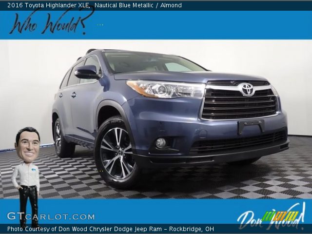 2016 Toyota Highlander XLE in Nautical Blue Metallic